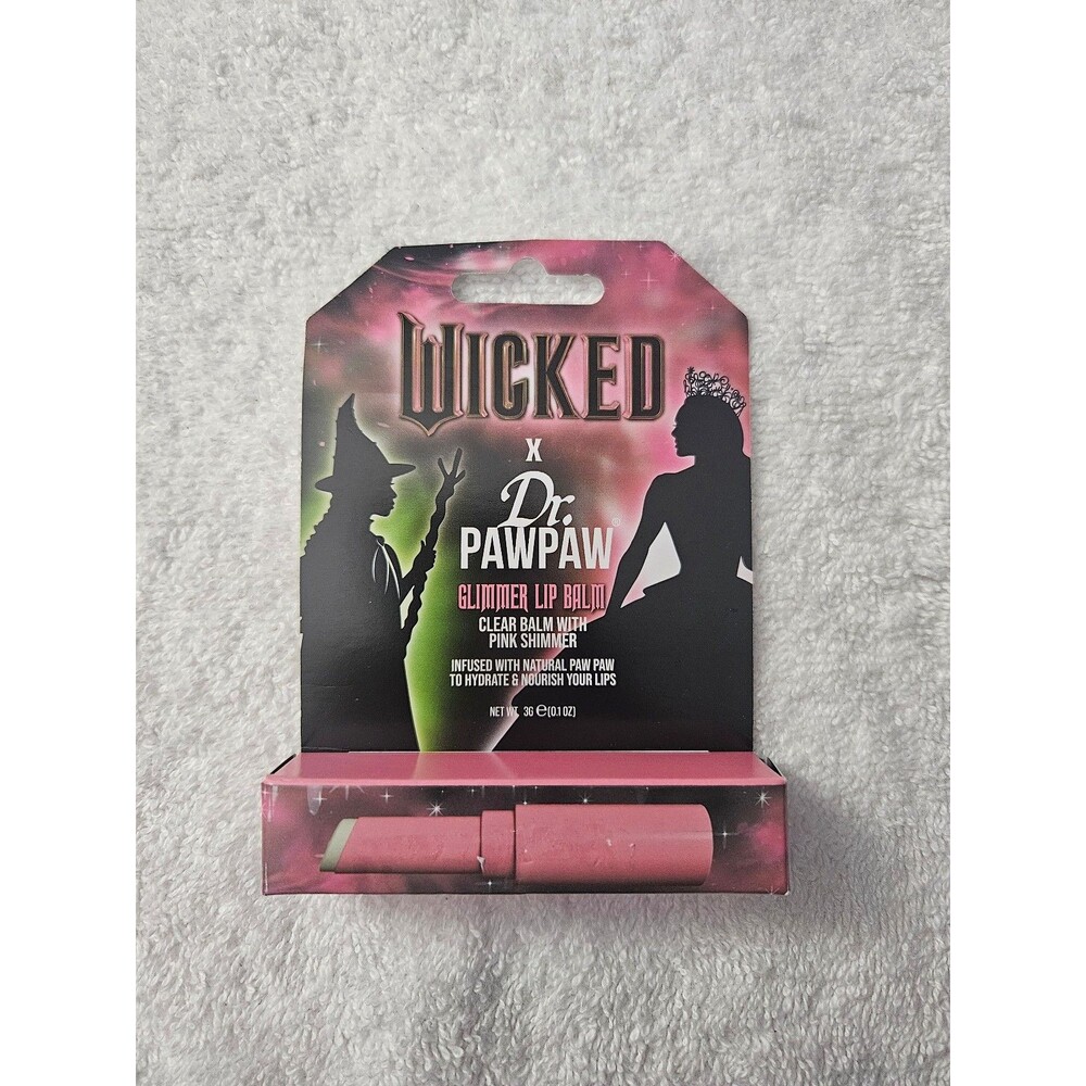 Wicked X Dr. PAWPAW Glimmer Lip Balm Clear Pink Shimmer Hydrating Glinda